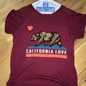 Burgandy California Love T-Shirt